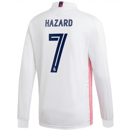 Billiga Fotbollströjor Real Madrid Eden Hazard 7 Hemma tröja 2020/21 Långärmad